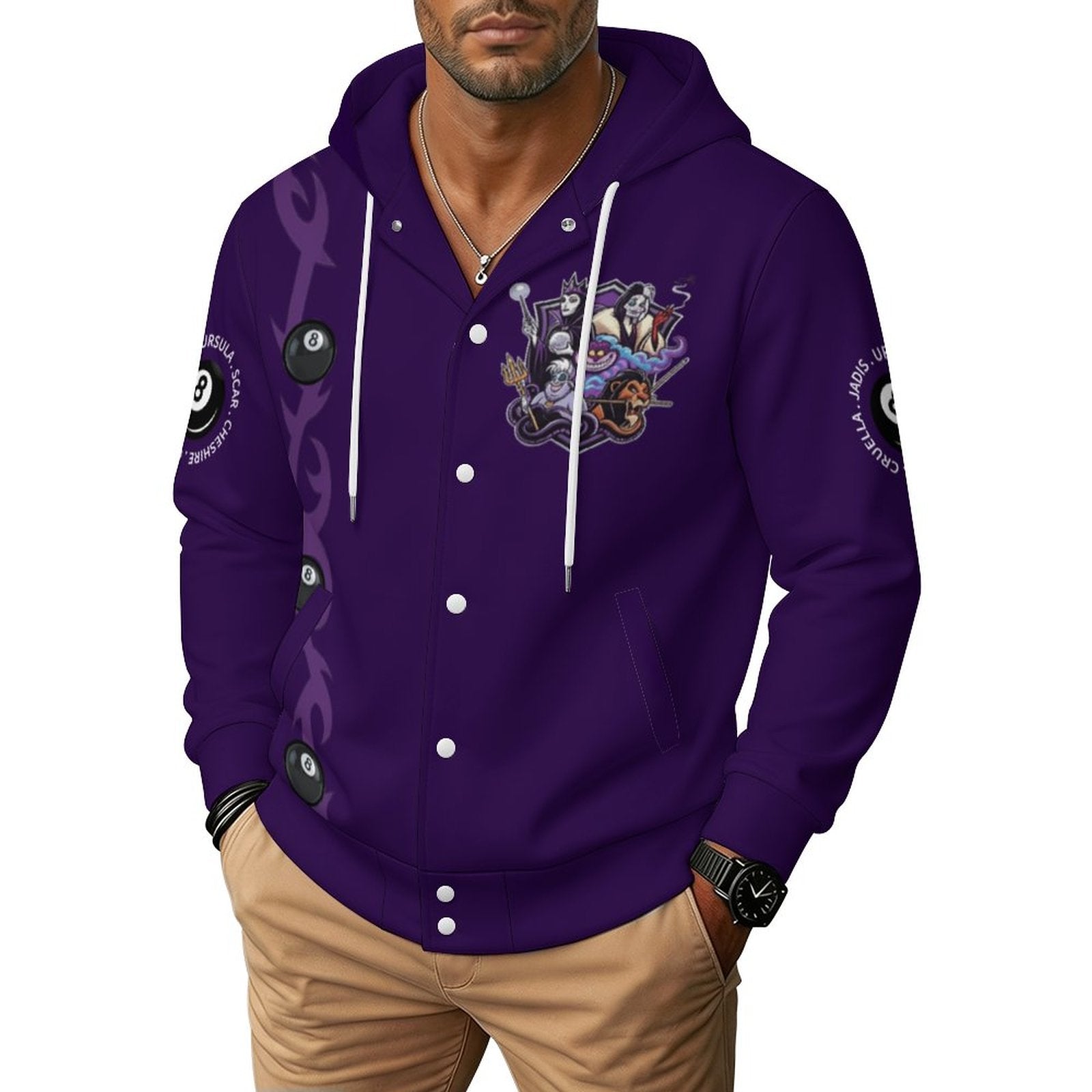 The Villains Hooded Baseball Jacket