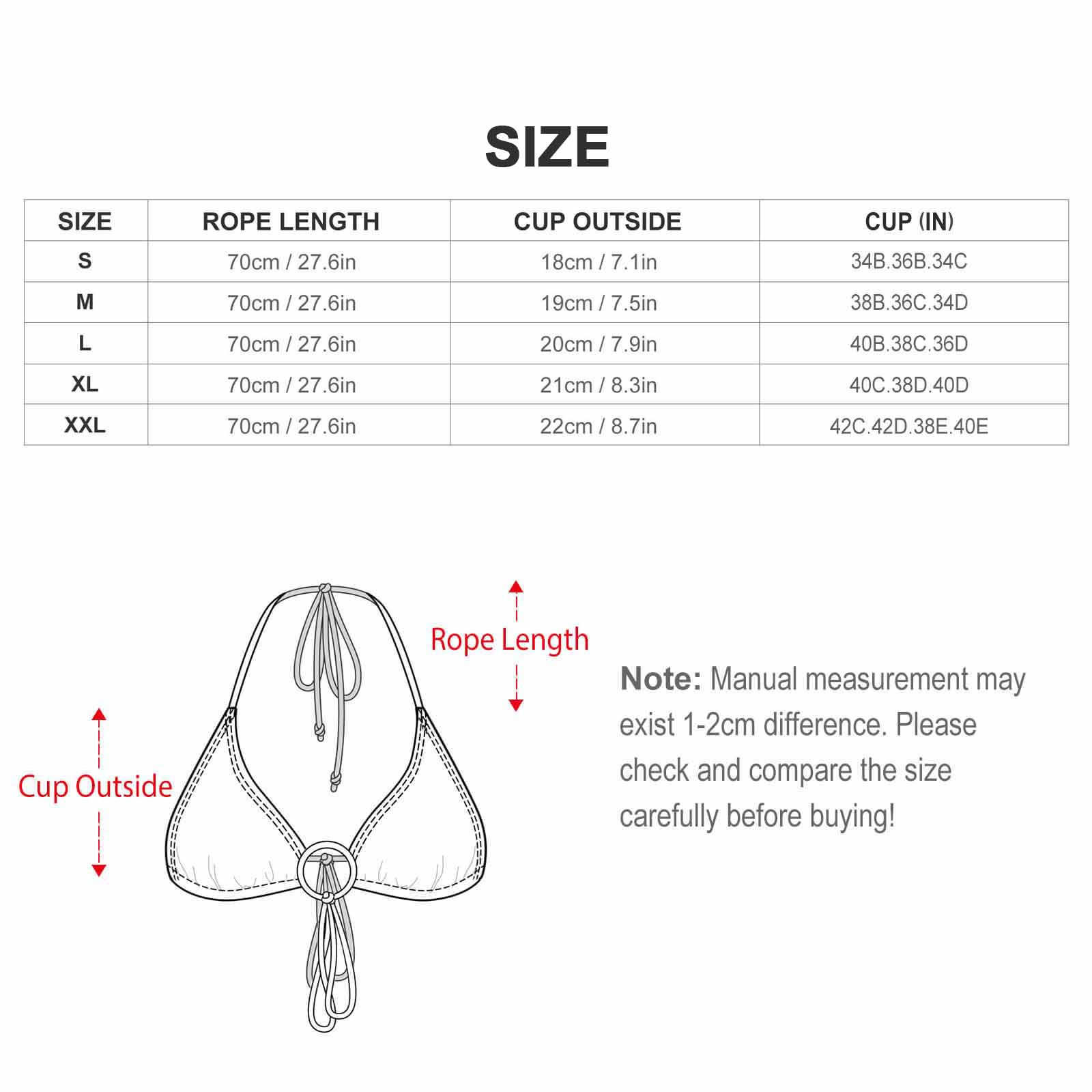 Halter Tie Front Bikini Top(All-Over Printing)