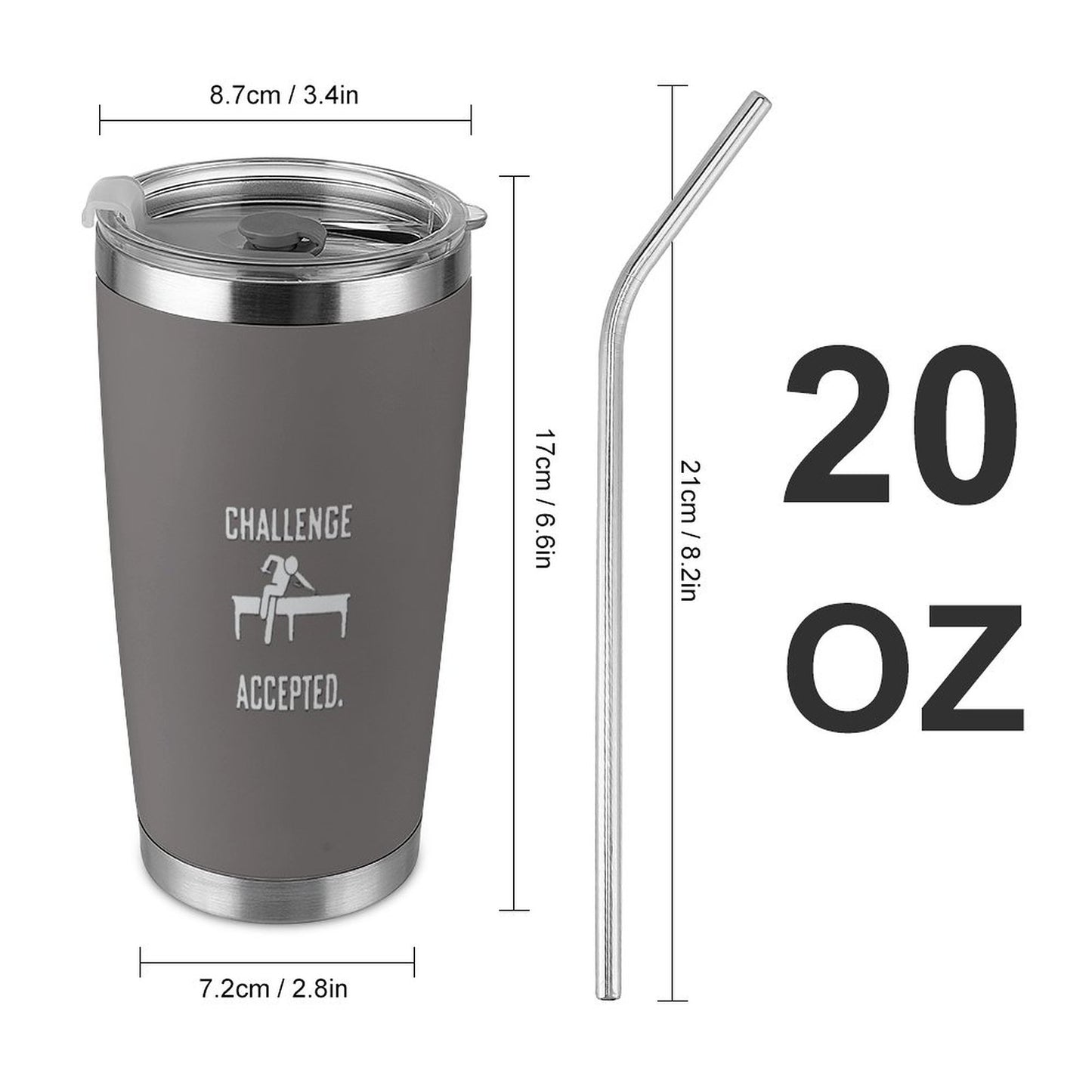 20oz Silver Rim Car Cup(All-Over Printing)