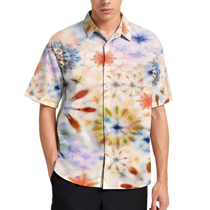 Spring Explosion Men's Short Sleeve Button down Shirt with Pocket(XS-7XL)