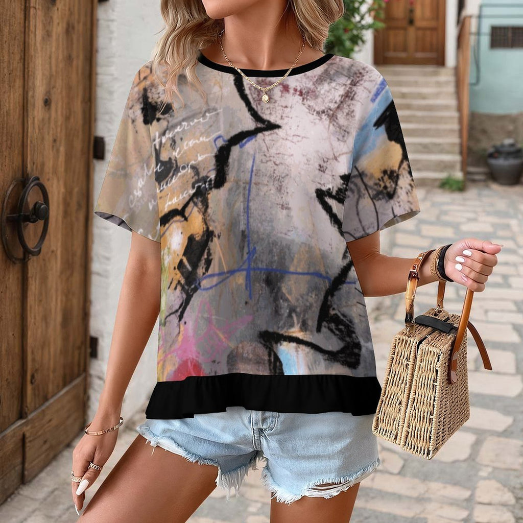 City Collection - Women's Ruffle T-shirt