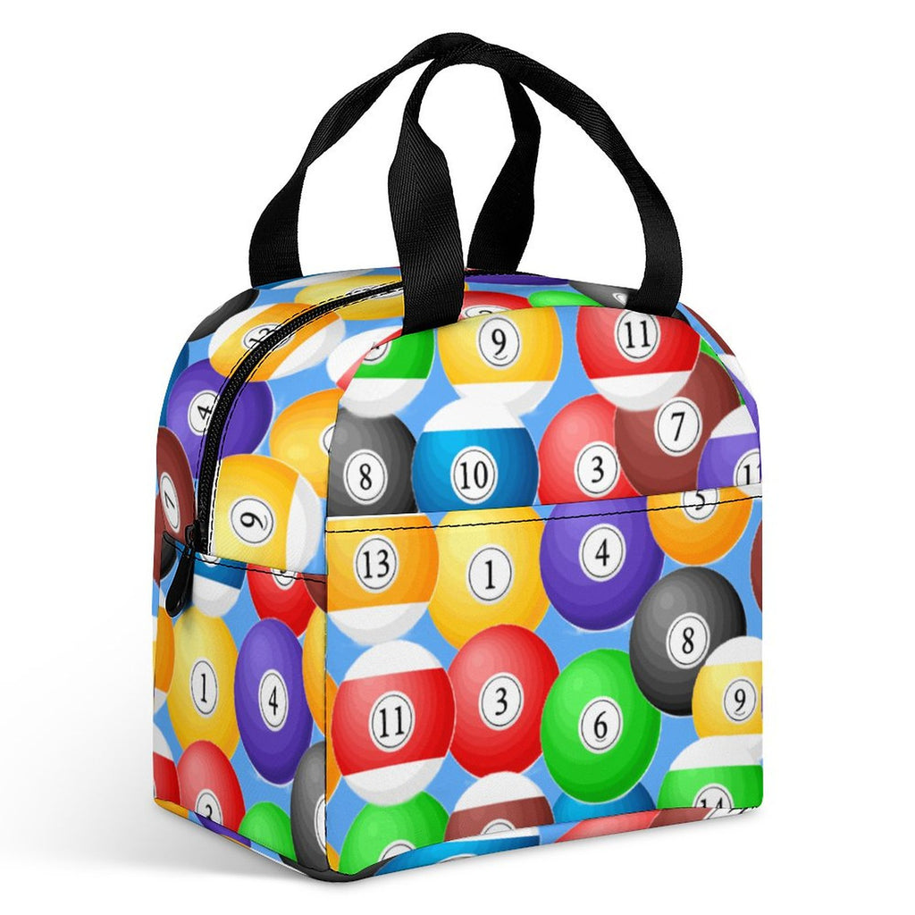 Pool Balls Collection: Large Insulated Lunch Totes for Adults