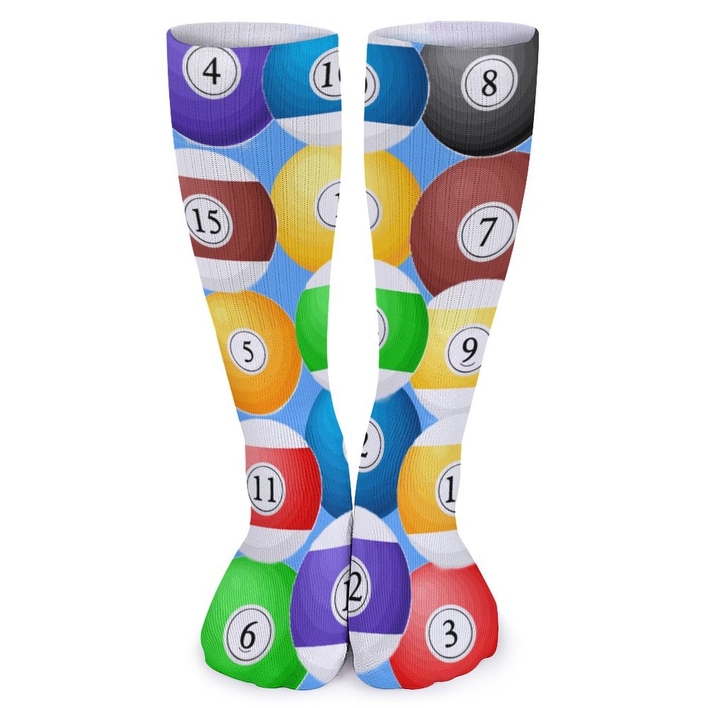 Pool Ball Collection:  Unisex Tube Socks - One Size