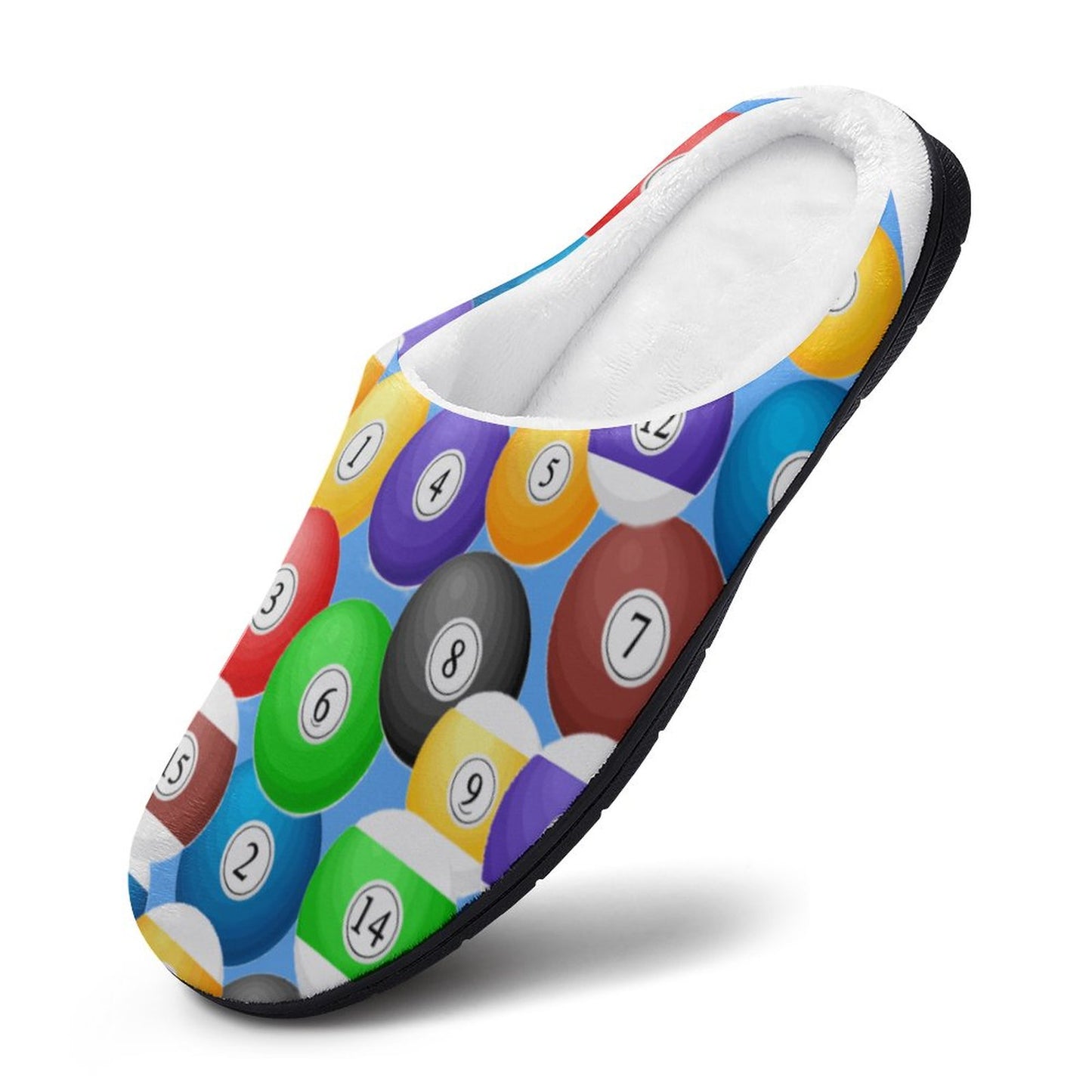 Pool Balls Cotton Women's Slippers – Comfortable Indoor House Slippers
