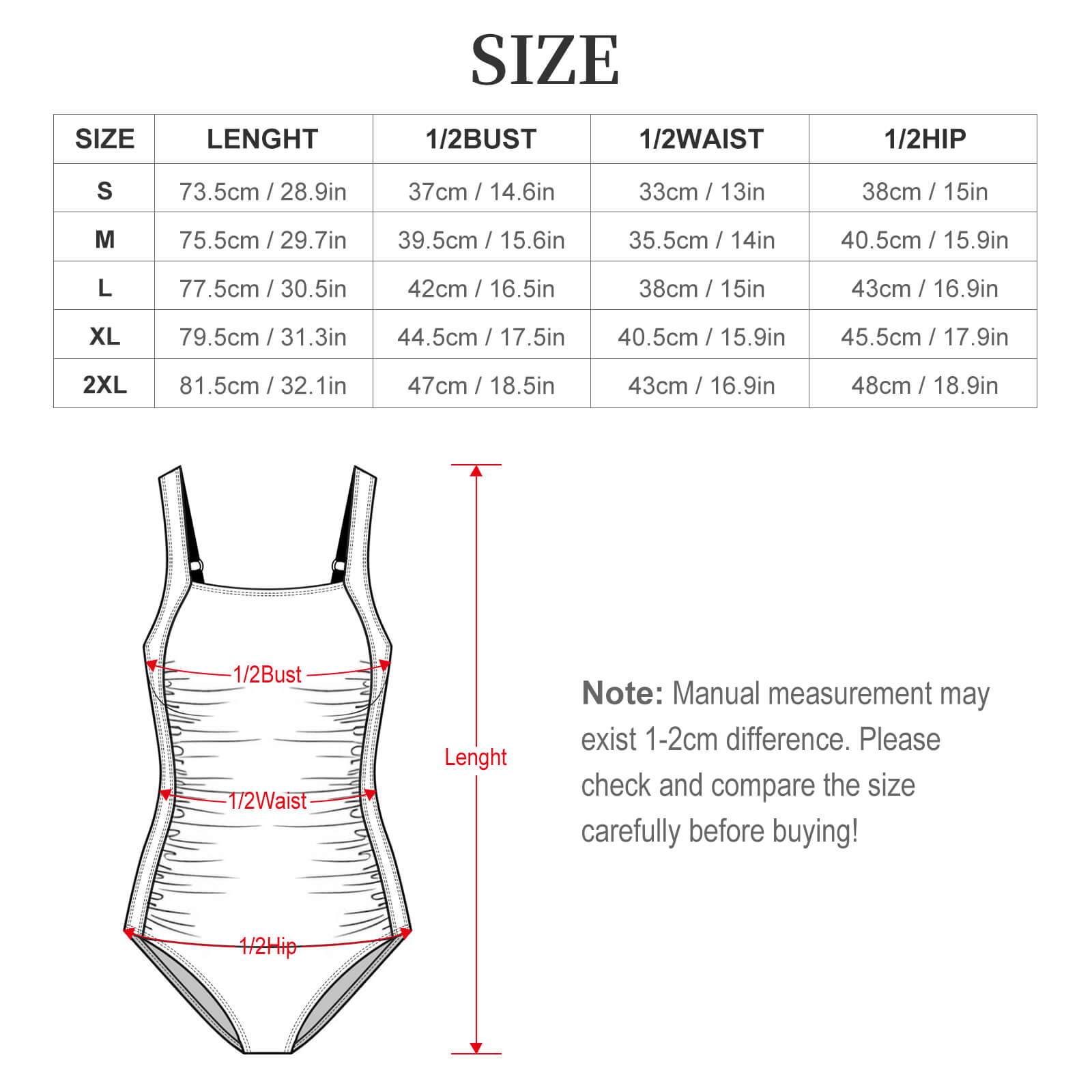 City Collection - Square Neck One-Piece Swimsuit