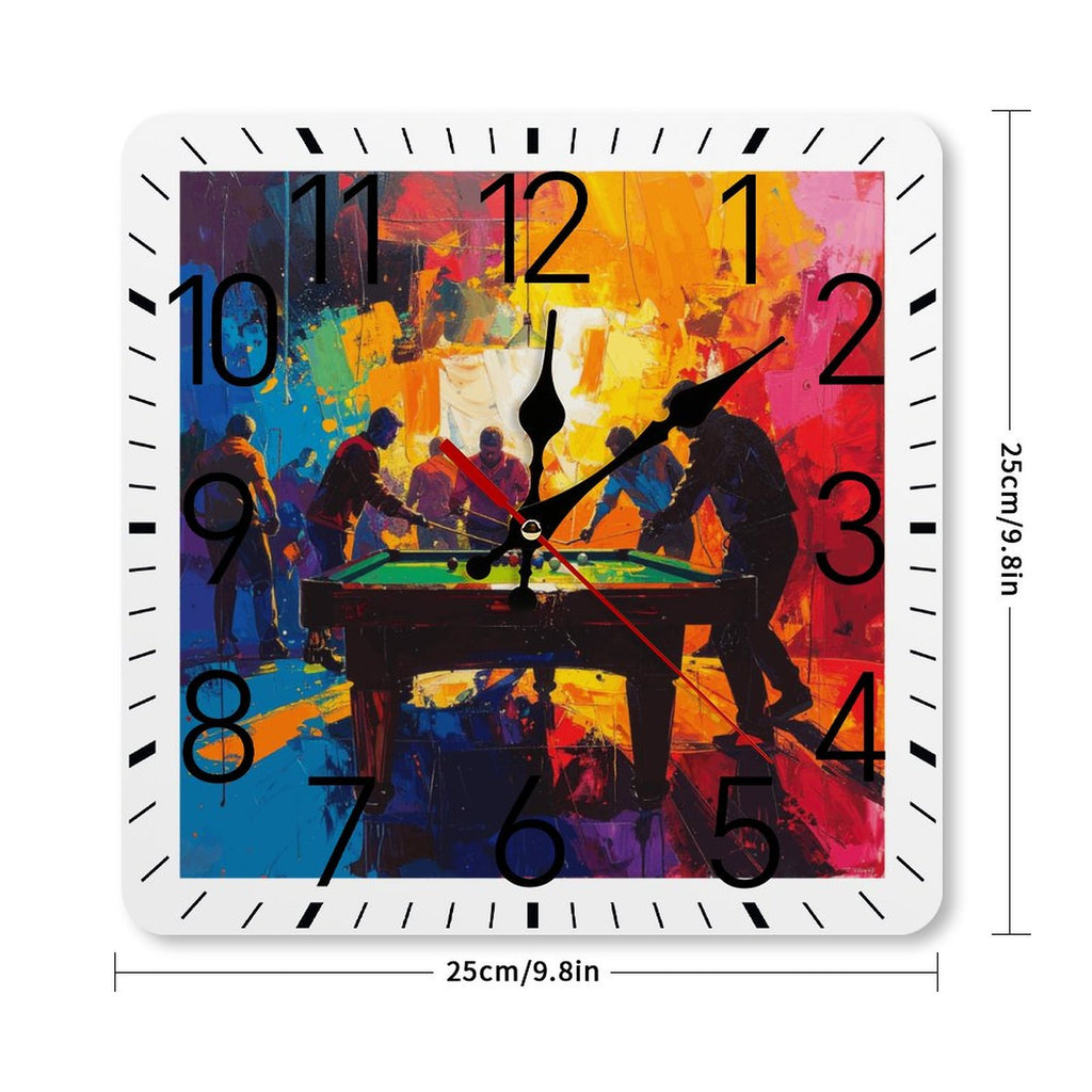 Square Wall Clock-9.8"x9.8"/25x25cm