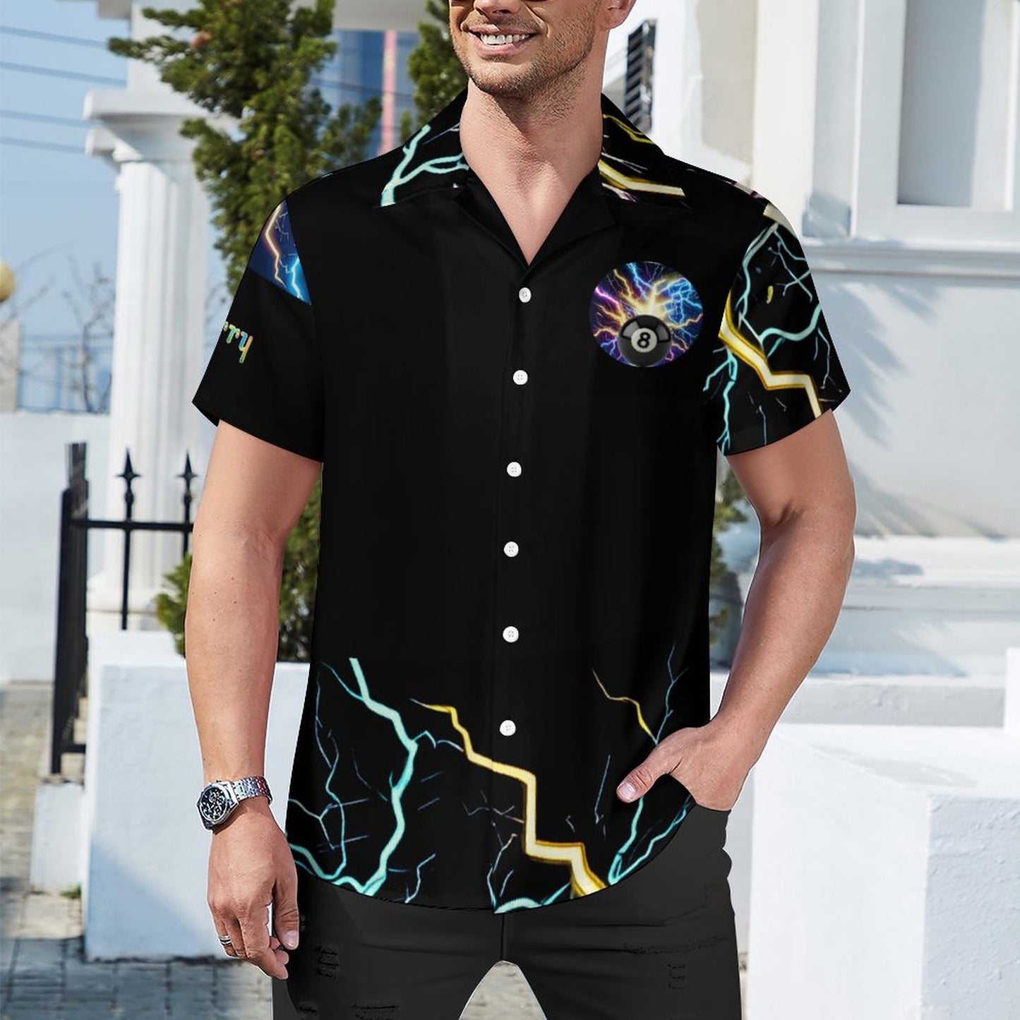 Team Frankenstein - Short Sleeve Cuban Collar Shirt