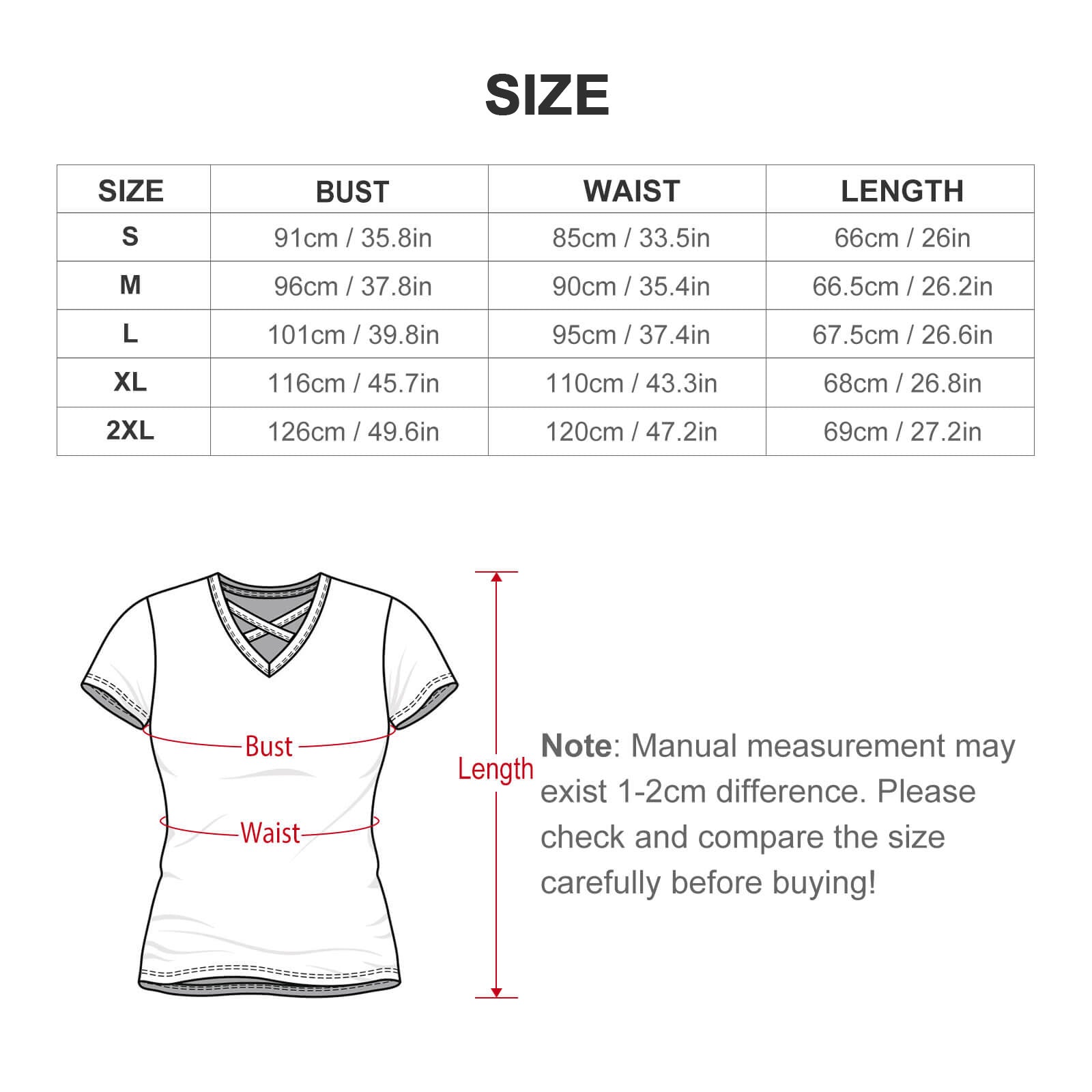 City Collection - Women's V Neck Short Sleeve Shirt