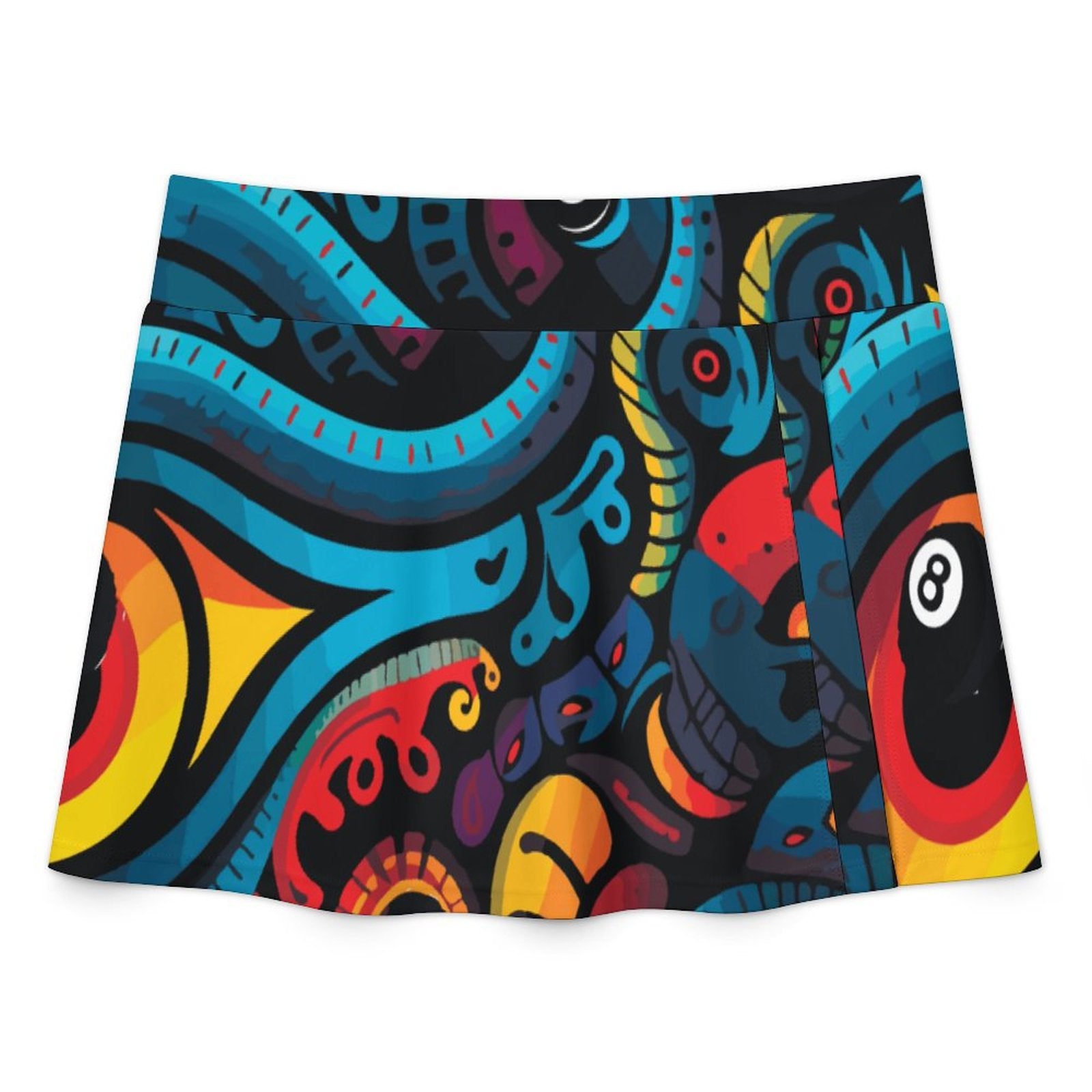 Lace-up Split Skirt Swimsuit Set(All-Over Printing)