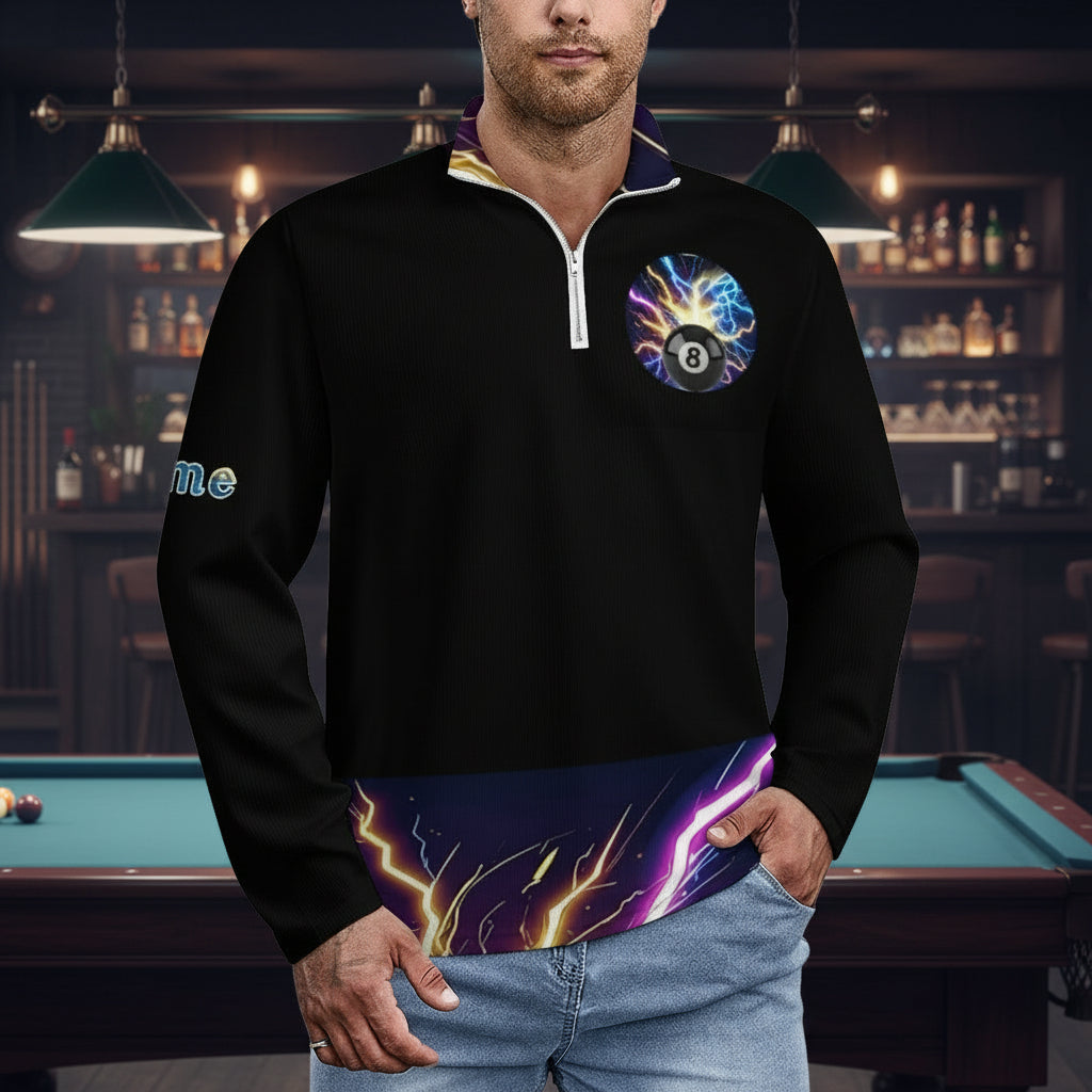 Frankenstein Men's Zip Polo Sweatshirt