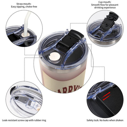 40oz Insulated Tumbler with Handle and Straw