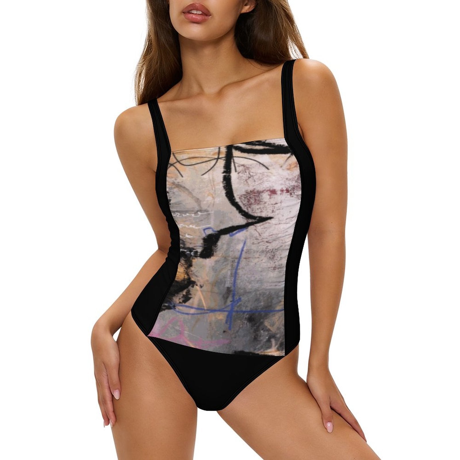 City Collection - Square Neck One-Piece Swimsuit