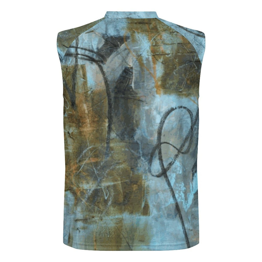 Blue Felt Men's Tank Top