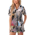 City Collection - Women's Ruffled Short-Sleeve Pajama Set