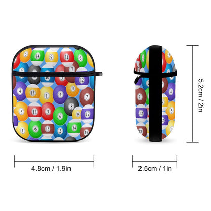 Poolballs AirPods Case – Protective PC Cover with Keychain (AirPods 1 & 2)