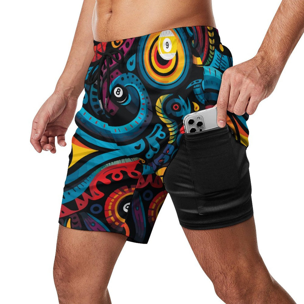 Men's Hawaiian shorts with 4 Pockets