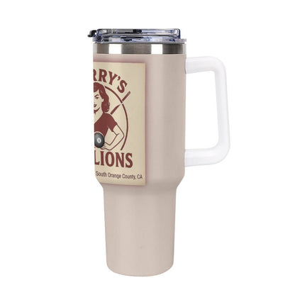 40oz Insulated Tumbler with Handle and Straw