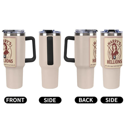 40oz Insulated Tumbler with Handle and Straw