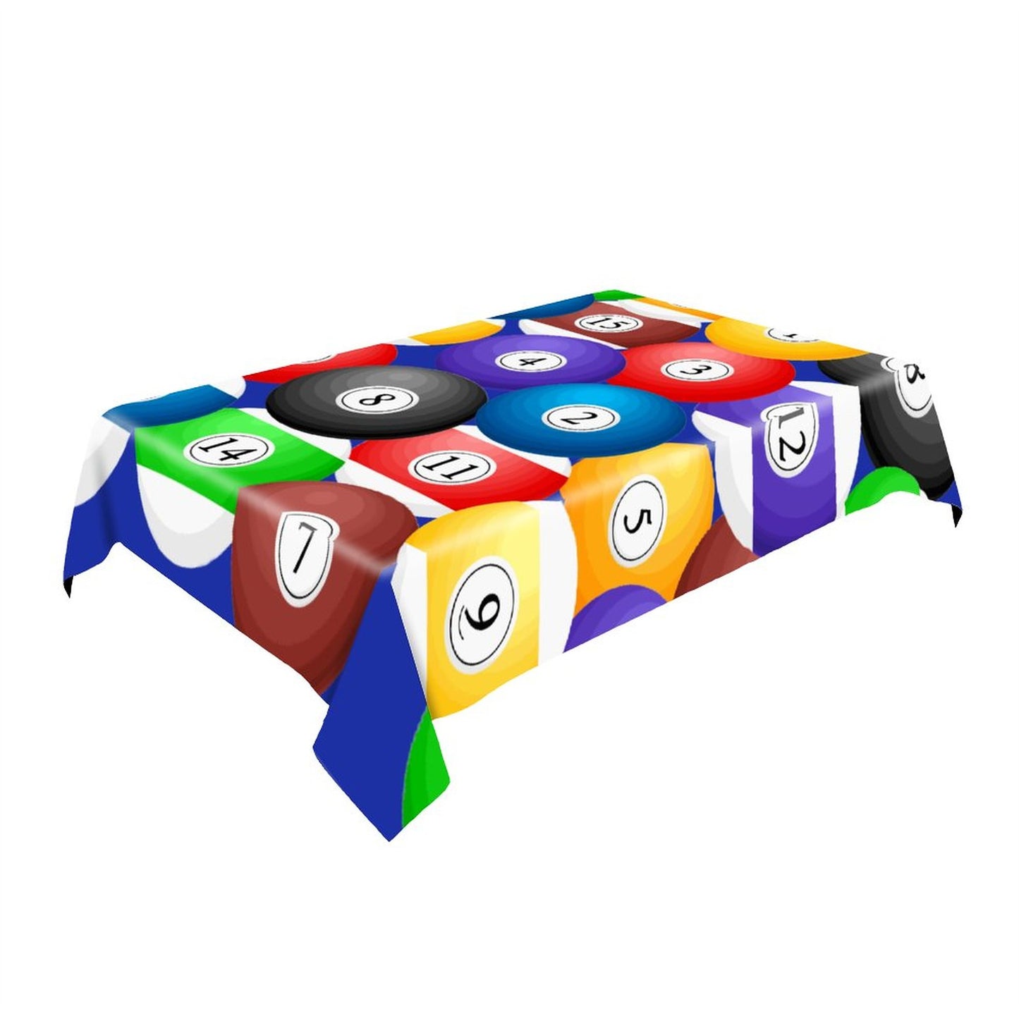 Poolball Rectangular Tablecloth – Billiards-Inspired Table Cover