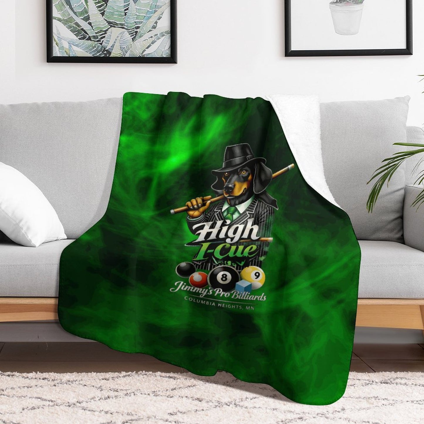 High I-Cue MN Sherpa Fleece Throw Blanket-50"×60"