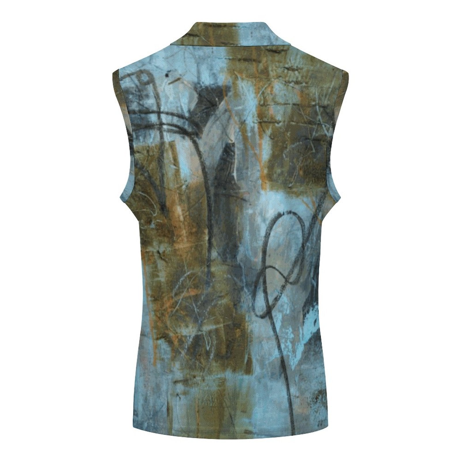 140gsm Women's Sleeveless Polo Shirt(All-Over Printing)