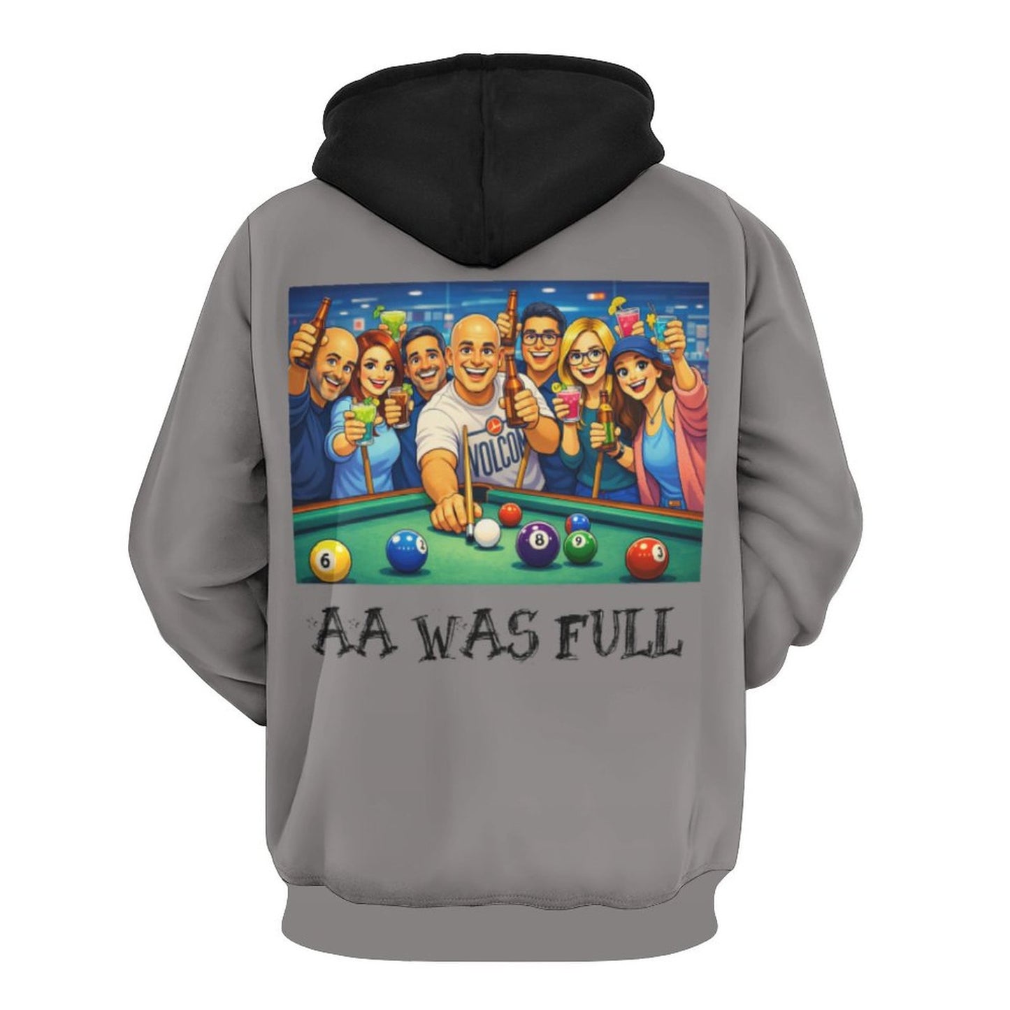 "AA Was Full" Unisex Classic Pullover Hoodie – Double-Layer Hood, Soft Polyester Fabric