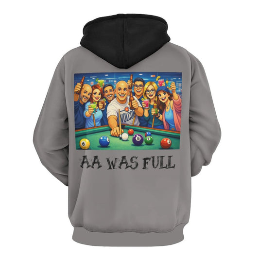 "AA Was Full" Unisex Classic Pullover Hoodie – Double-Layer Hood, Soft Polyester Fabric