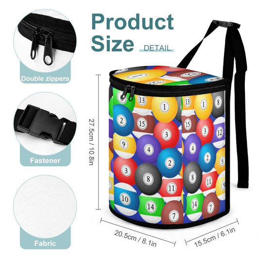 Pool Ball Collapsible Car Trash Bin – Multi-Use Vehicle Organizer