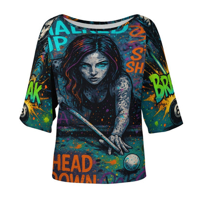Chalked Up  Women’s Off the Shoulder Half-Sleeve T-shirt