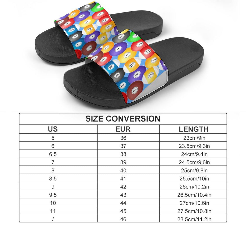 Pool Balls PVC Slide Slippers – Casual Non-Slip Poolside Slides
