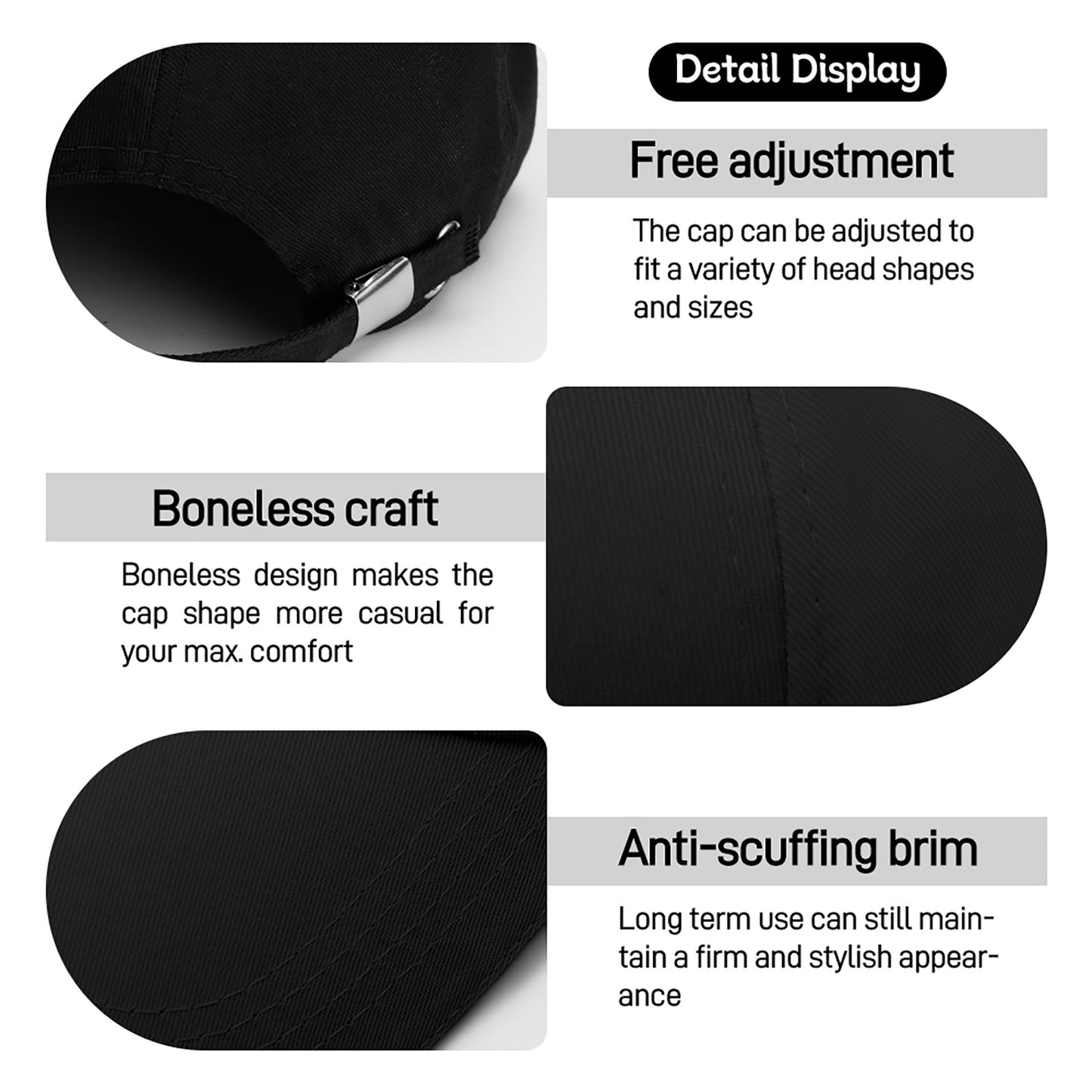 Baseball Cap for Men Women Curved Visor Sandwich