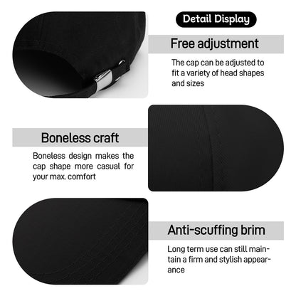 Baseball Cap for Men Women Curved Visor Sandwich