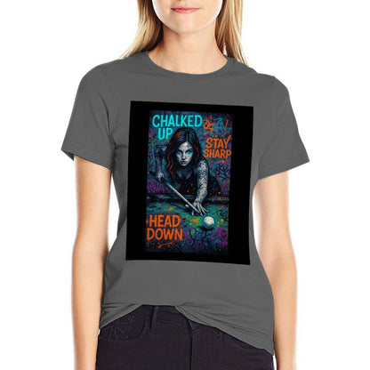 Chalked Up – Women’s Front Print Graphic T-Shirt