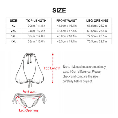 Bubbles & Billiards - Plus Size Women‘s Halter Bikini Set