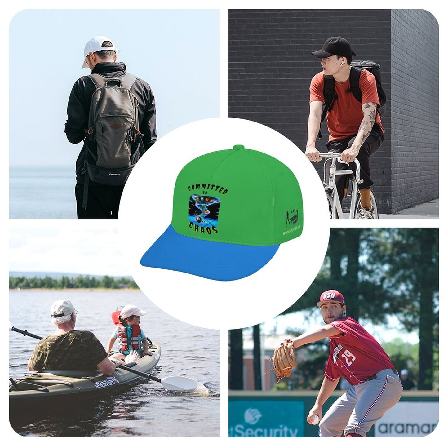 Bent Snapback Cap - Committed to Chaos