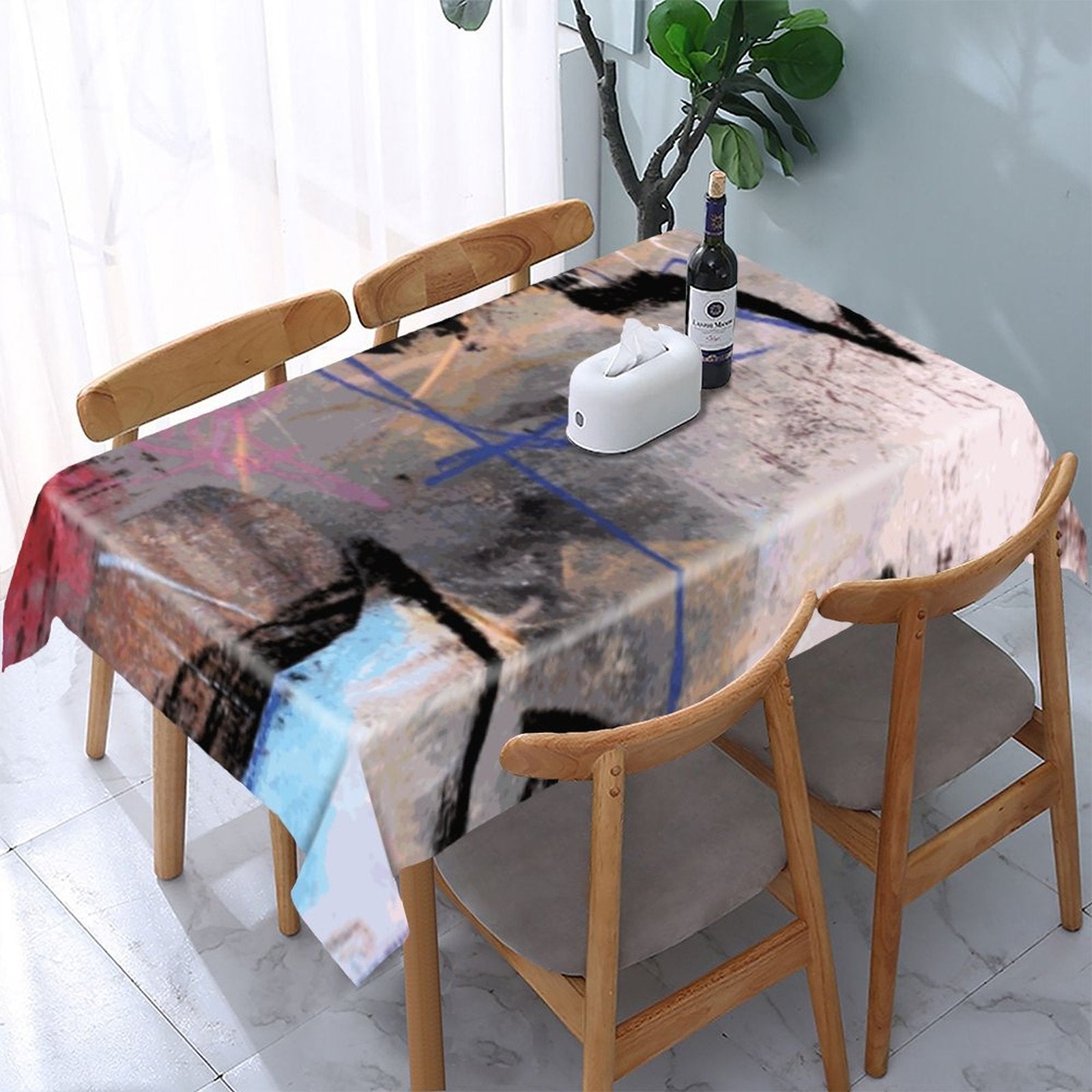 Chalk Dust - Premium Rectangular Tablecloth