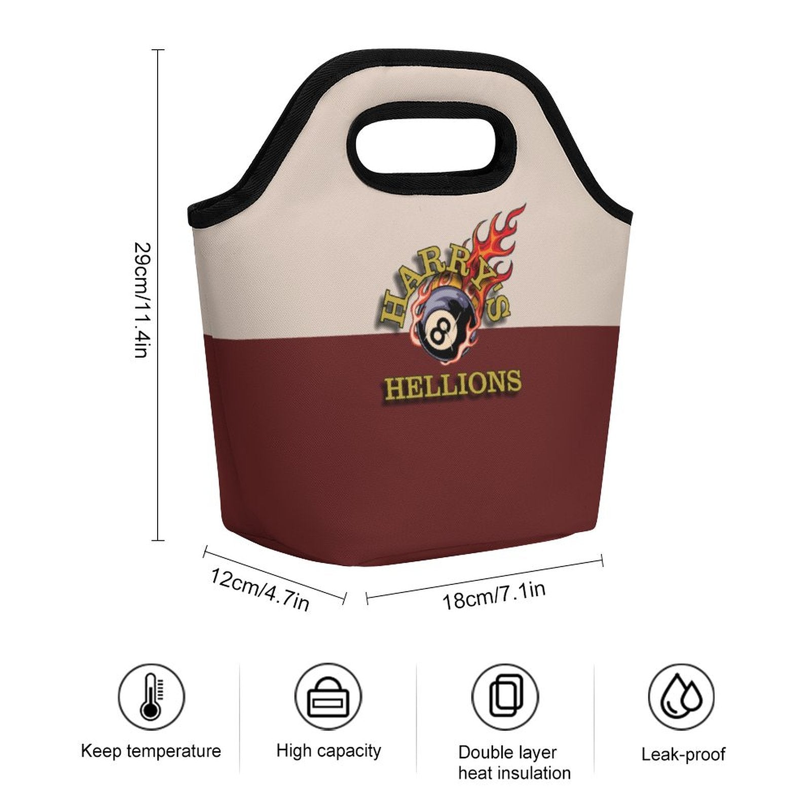 Harry’s Hellions Team Portable Tote Bag for Meals & Drinks