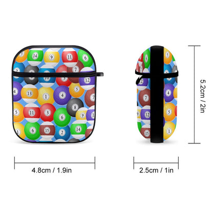Poolballs AirPods Case – Protective PC Cover with Keychain (AirPods 1 & 2)