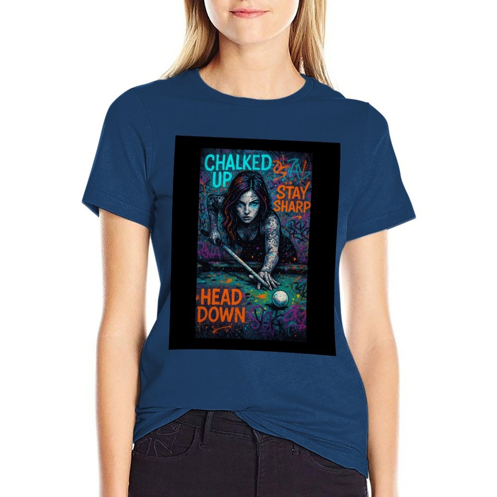 Chalked Up – Women’s Front Print Graphic T-Shirt