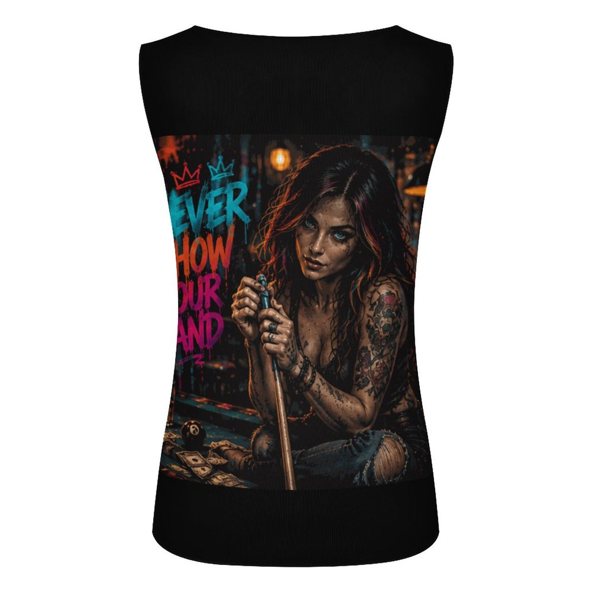 Chalked UP Collection - Hustler Ladies Mesh Tank