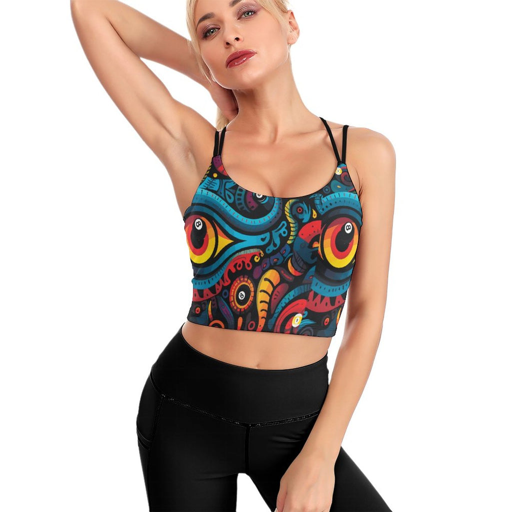Workout Crop Yoga Tank Top(All-Over Printing)
