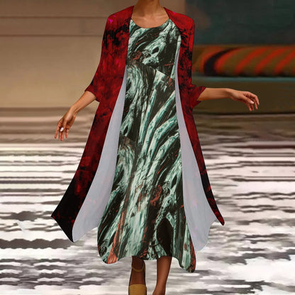 City Life -Two-Piece Long Dress Set