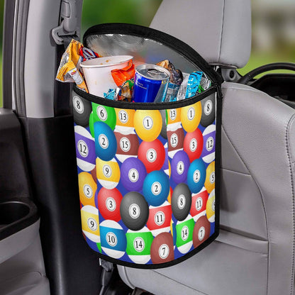 Pool Ball Collapsible Car Trash Bin – Multi-Use Vehicle Organizer
