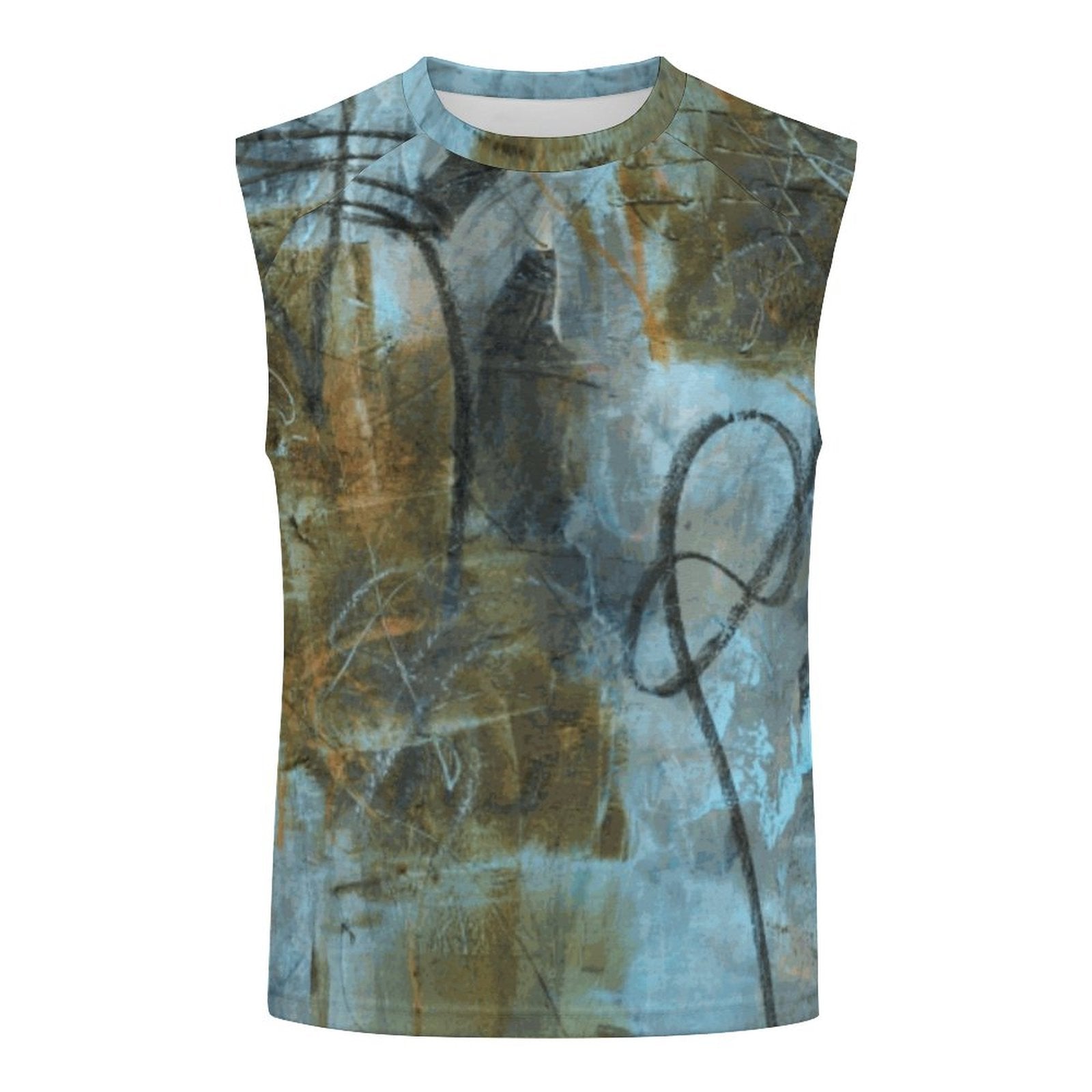 Blue Felt Men's Tank Top