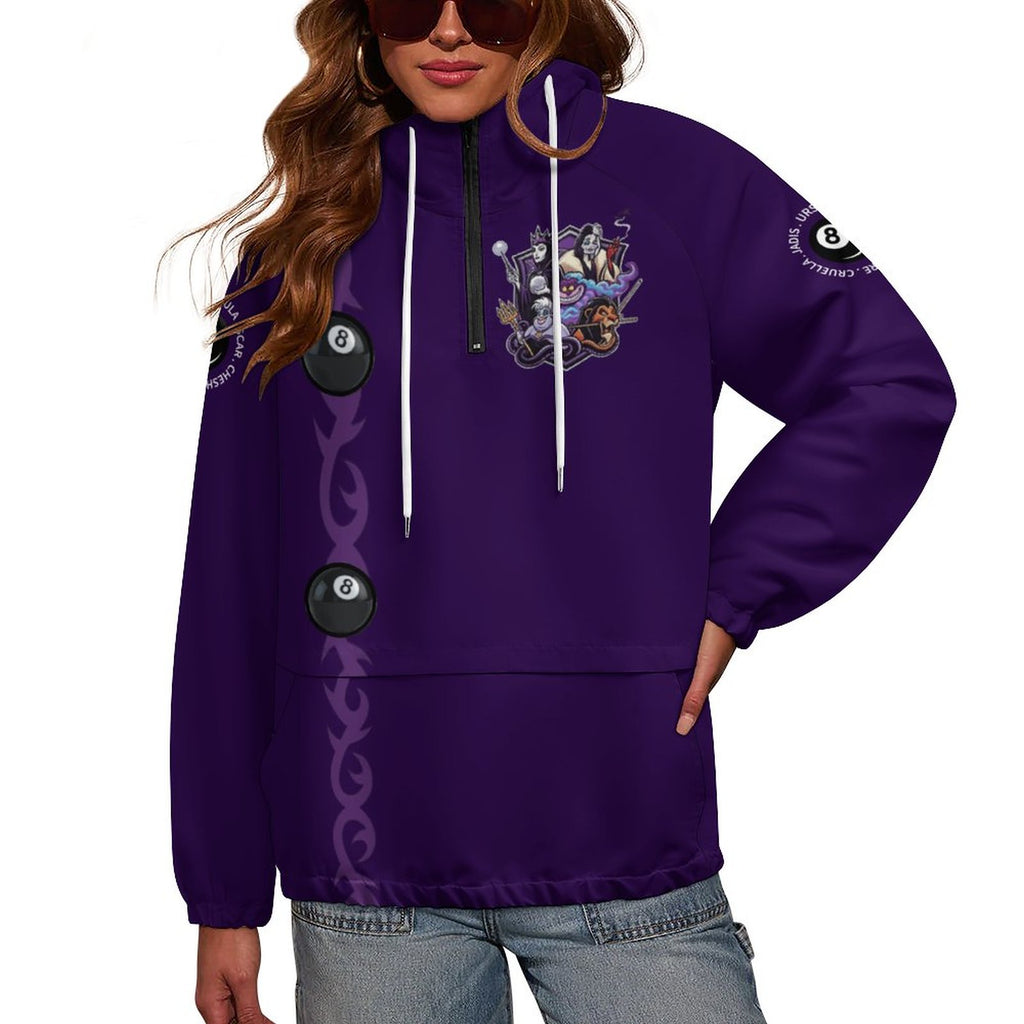 The Villains Double-Layered Hoodie with Pockets and Zipper