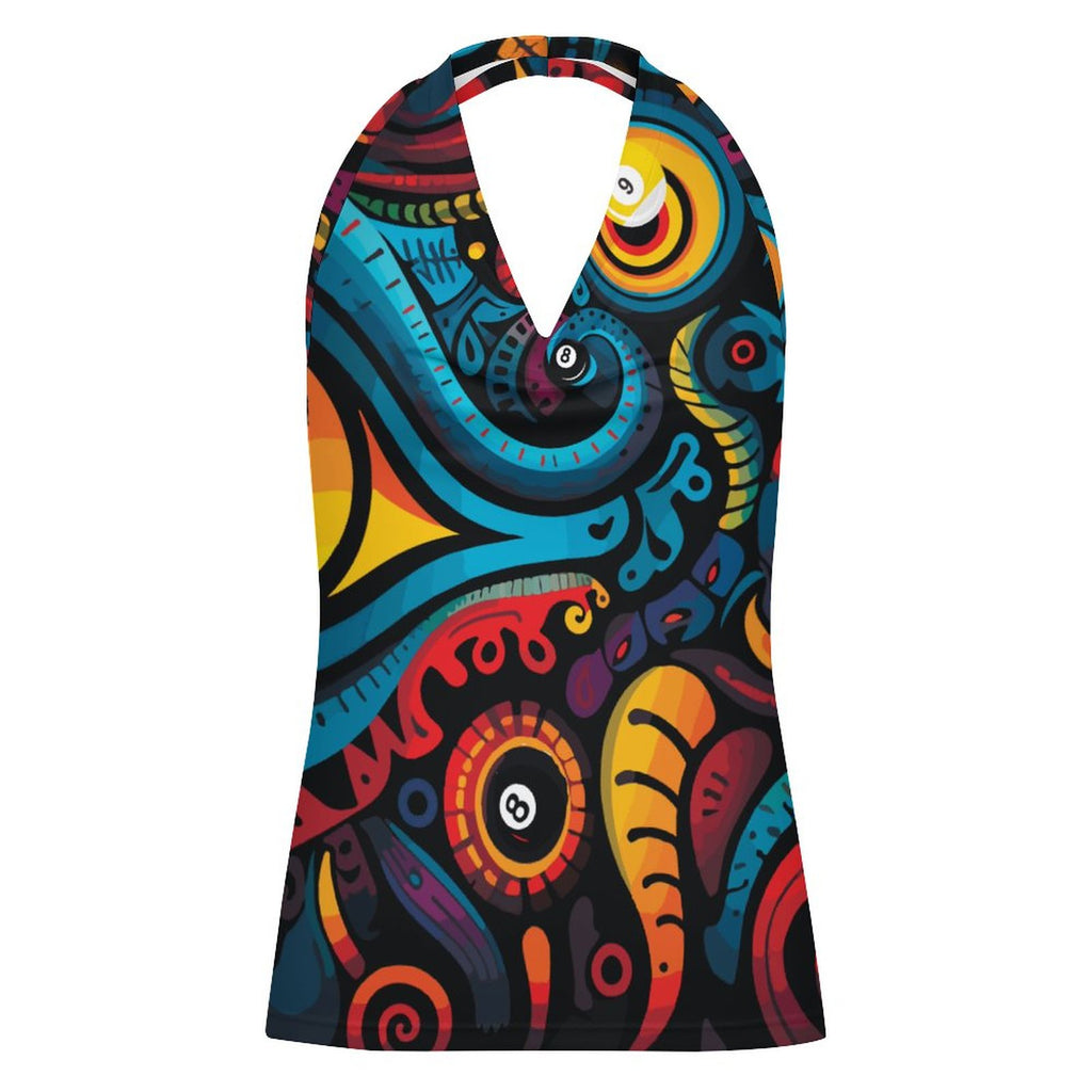 180gsm Women's Halter Tank Top(All-Over Printing)