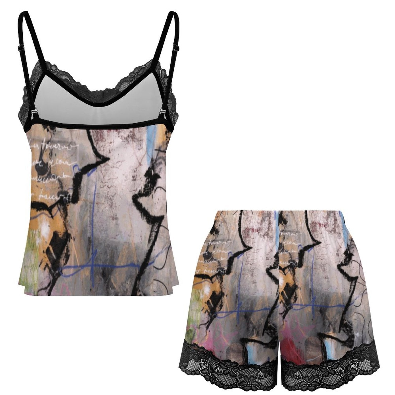 City Collection - Premium Lace Trim Pajama Set