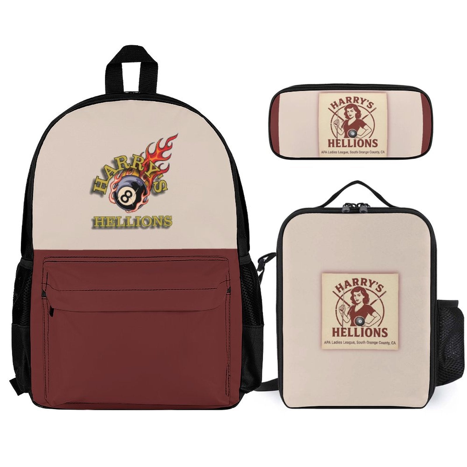 Harry’s Hellions 3-Piece Bag Set (Shoulder Bag Lunch Bag & Pencil Pouch)