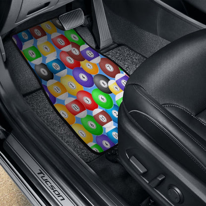 Poolball Car Floor Mat Set (4-Piece) – Anti-Slip Interior Protection Mats (Set of 4)