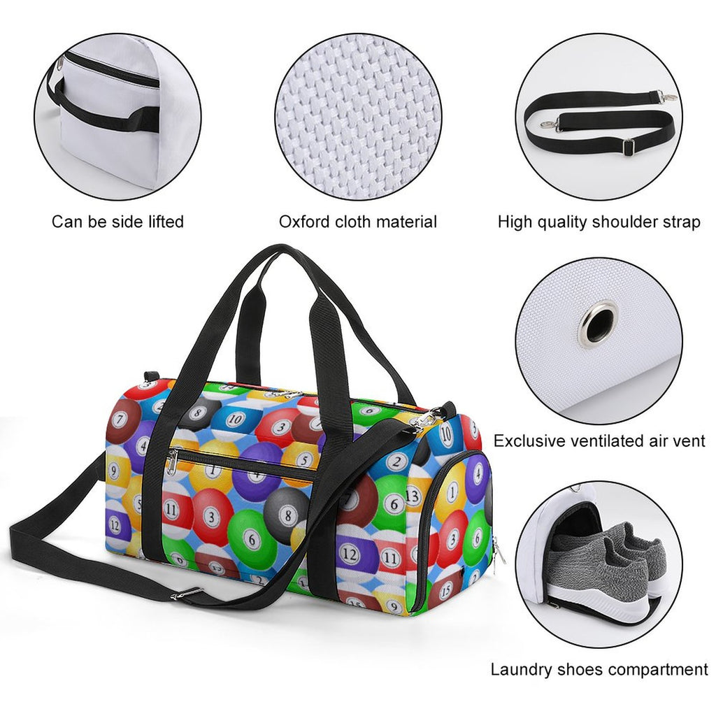 Pool Balls Collection: Gym bag Large Capacity Sports Duffel